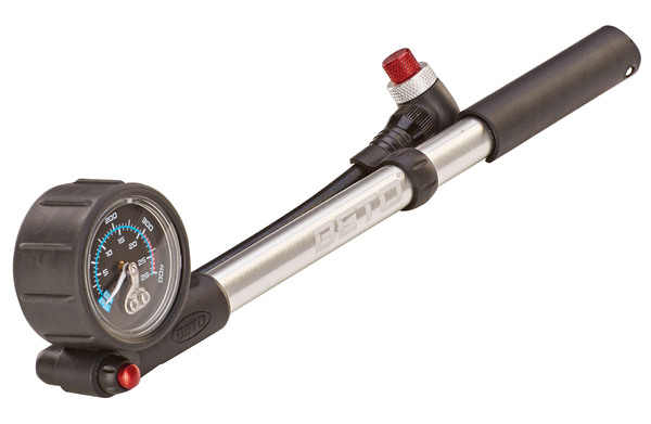Pompa ad Aria per Bicicletta Unisex-Adulto Prophete Hochleistungs-Alu-Standluftpumpe mit Digitalmanometer Argento/Nero M 