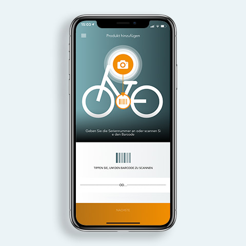 Prophete Bike-App Registrierung