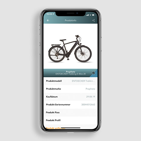 Prophete Bike-App Registrierung