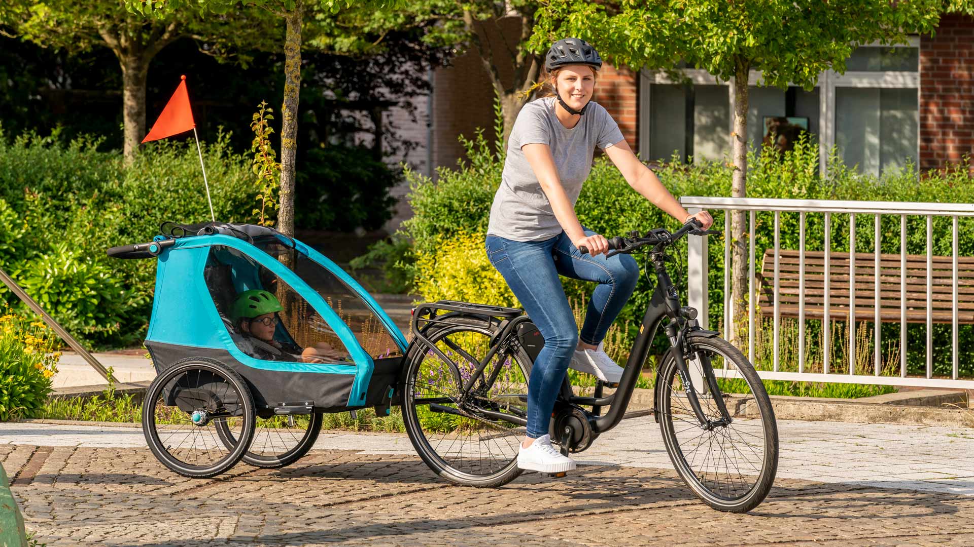 Transportieren Sie Ihre Kinder einfach am Fahrrad oder E-Bike